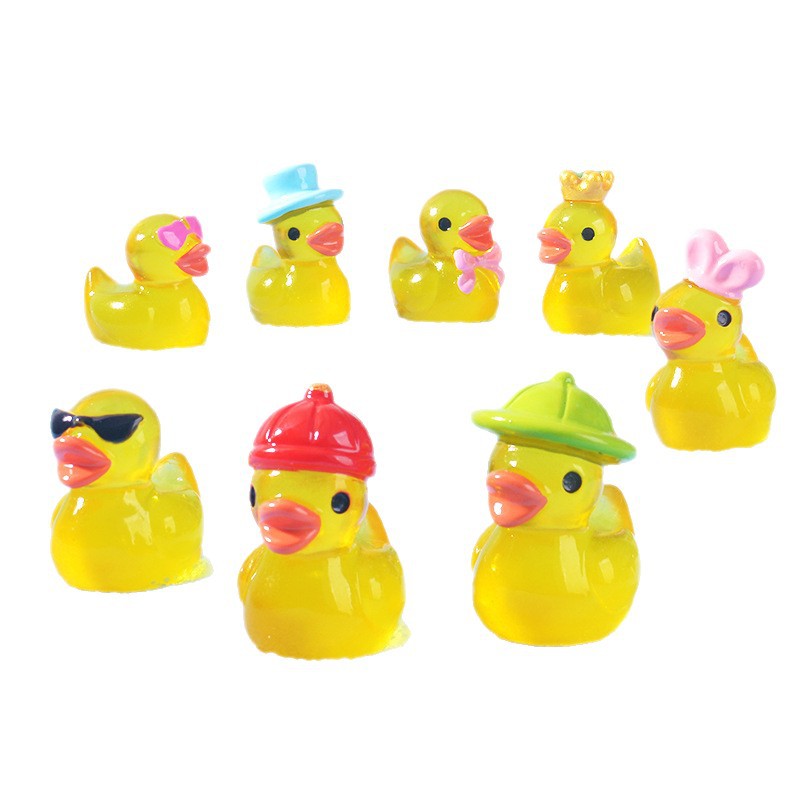 Lighting Decor Items - Mini Adorno de Pato Luminoso Amarillo,