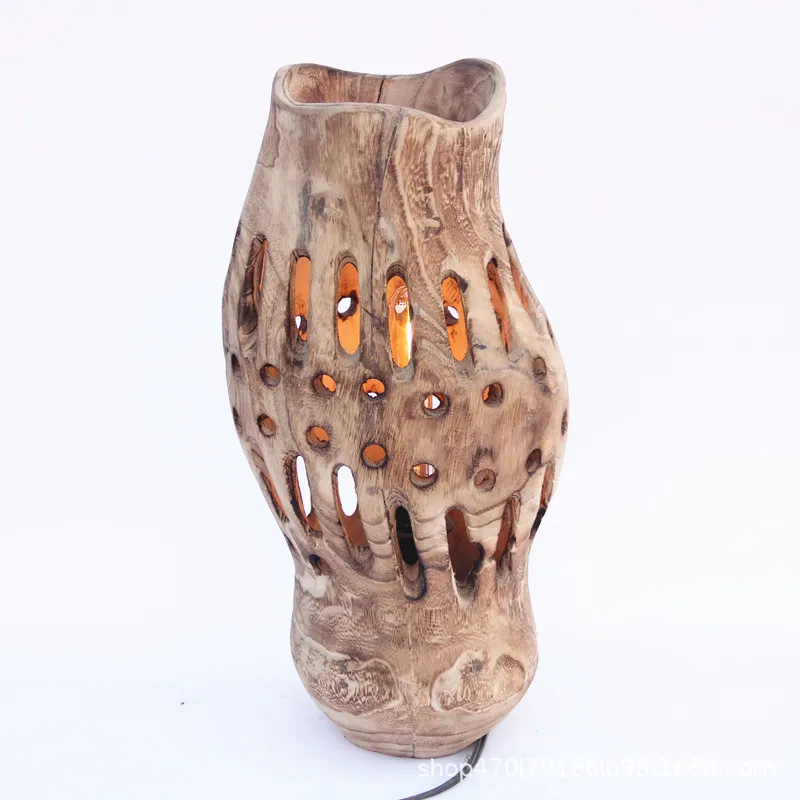 Home Decor Lighting Manufacturer - Lámpara de pie de madera hueca