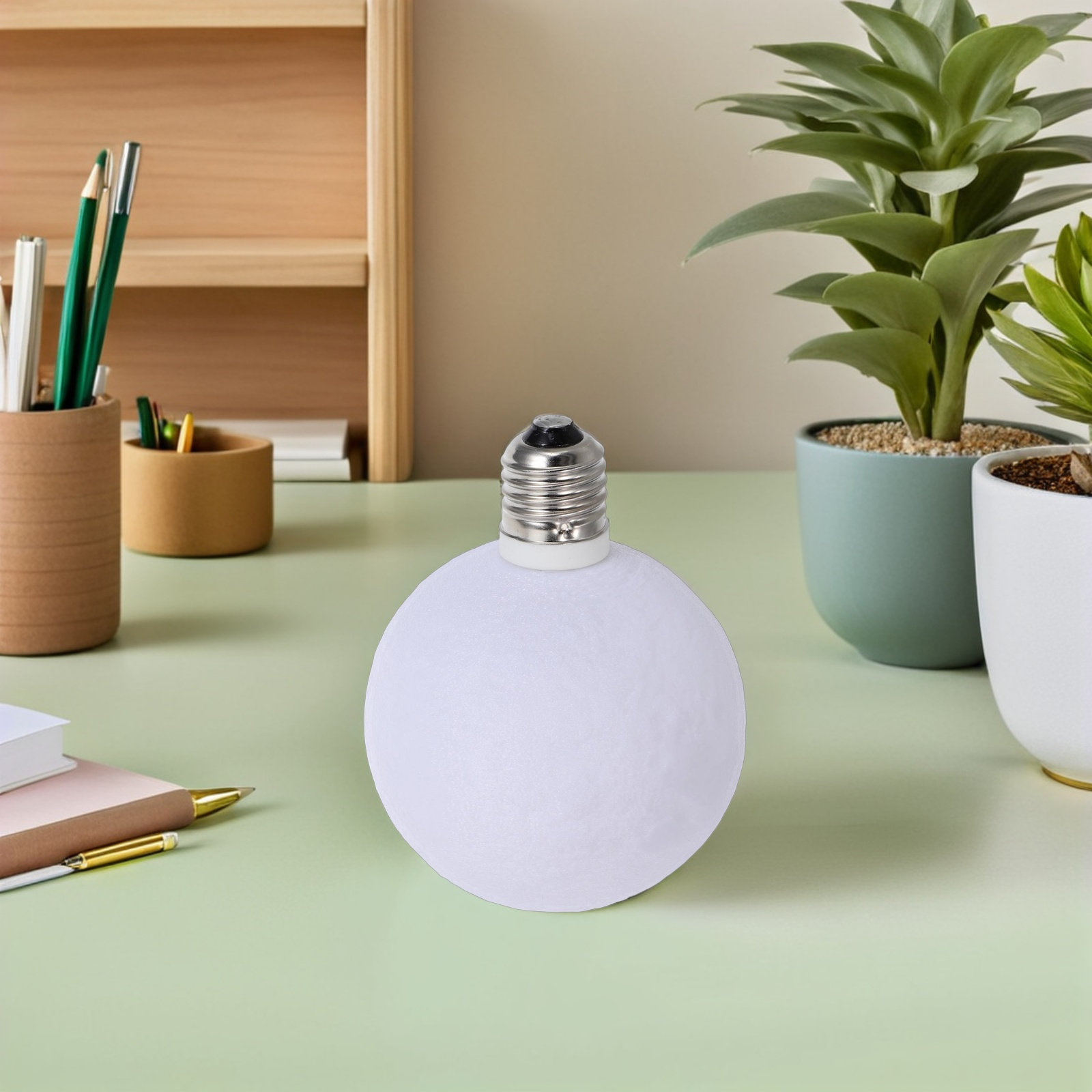 Lighting Decor For Room - Lámpara moderna con forma de luna,