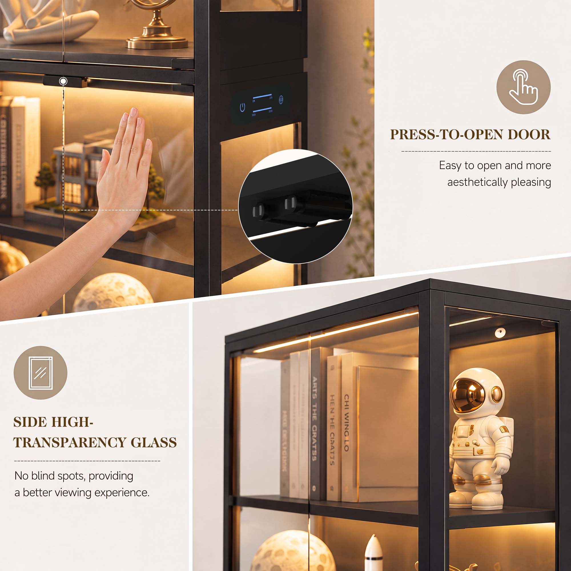 TCGBKAF Vitrina de 5 niveles c - Lighting Decor For Room reseña y precio