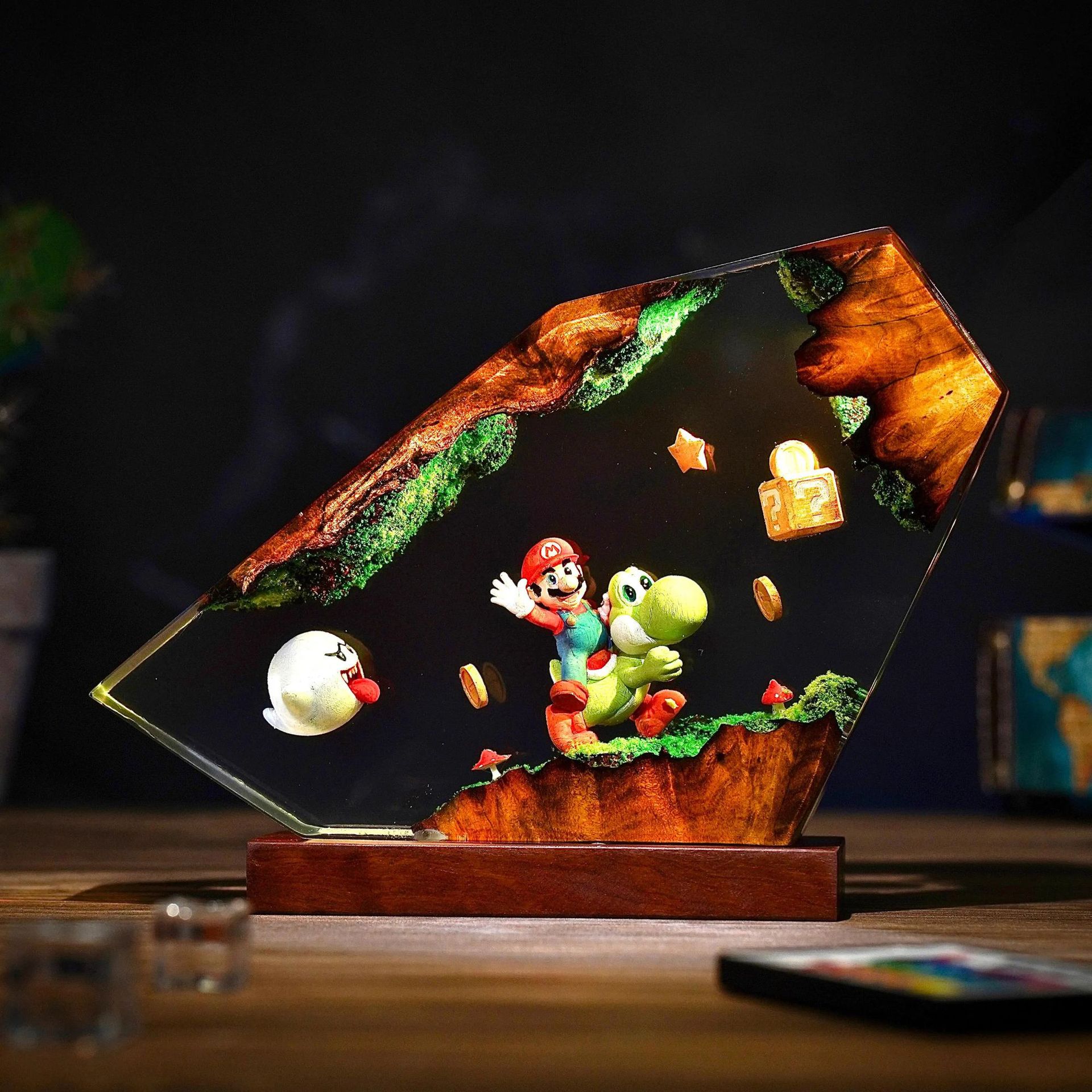Lámpara de Resina de Mesa, Fig - Lighting Decor Items reseña y precio