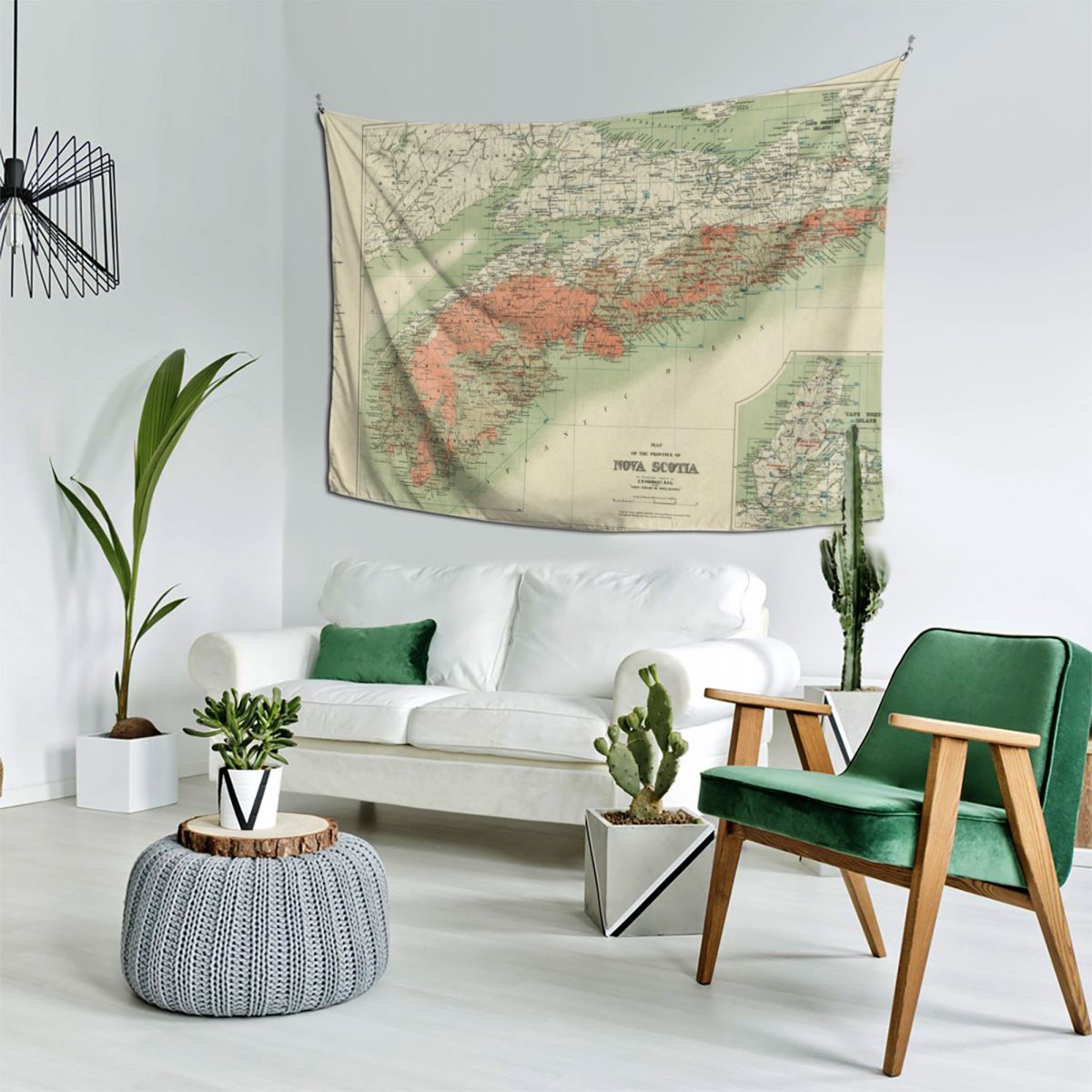 Tapiz con mapa geológico Vinta - Nova Decor & Lighting Vase reseña y precio