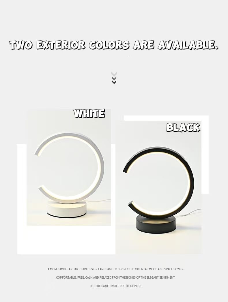 Lámpara LED de mesa con anillo - Lighting Decor For Room reseña y precio