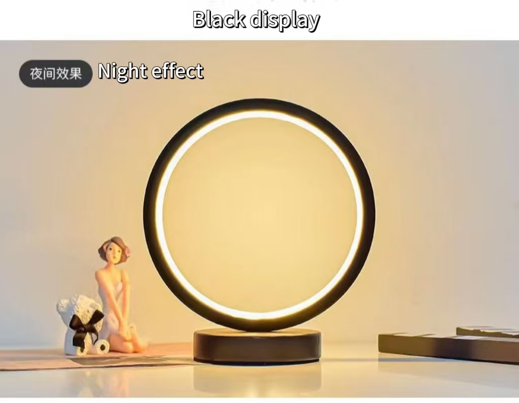 Lámpara LED de mesa con anillo - Lighting Decor For Room reseña y precio